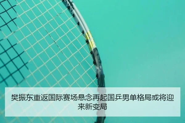 樊振东重返国际赛场悬念再起国乒男单格局或将迎来新变局